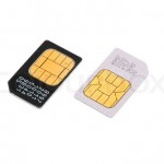 Two SIM cards for cellular phones isolated
